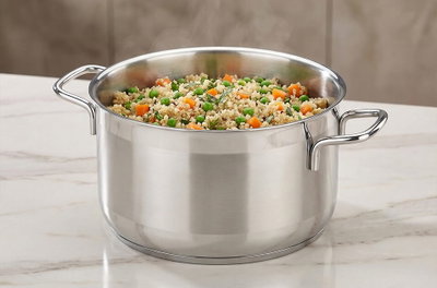 Korkmaz Alpha Stainless Steel Pot, 30 cm, 11 Liters - Silver product image 3