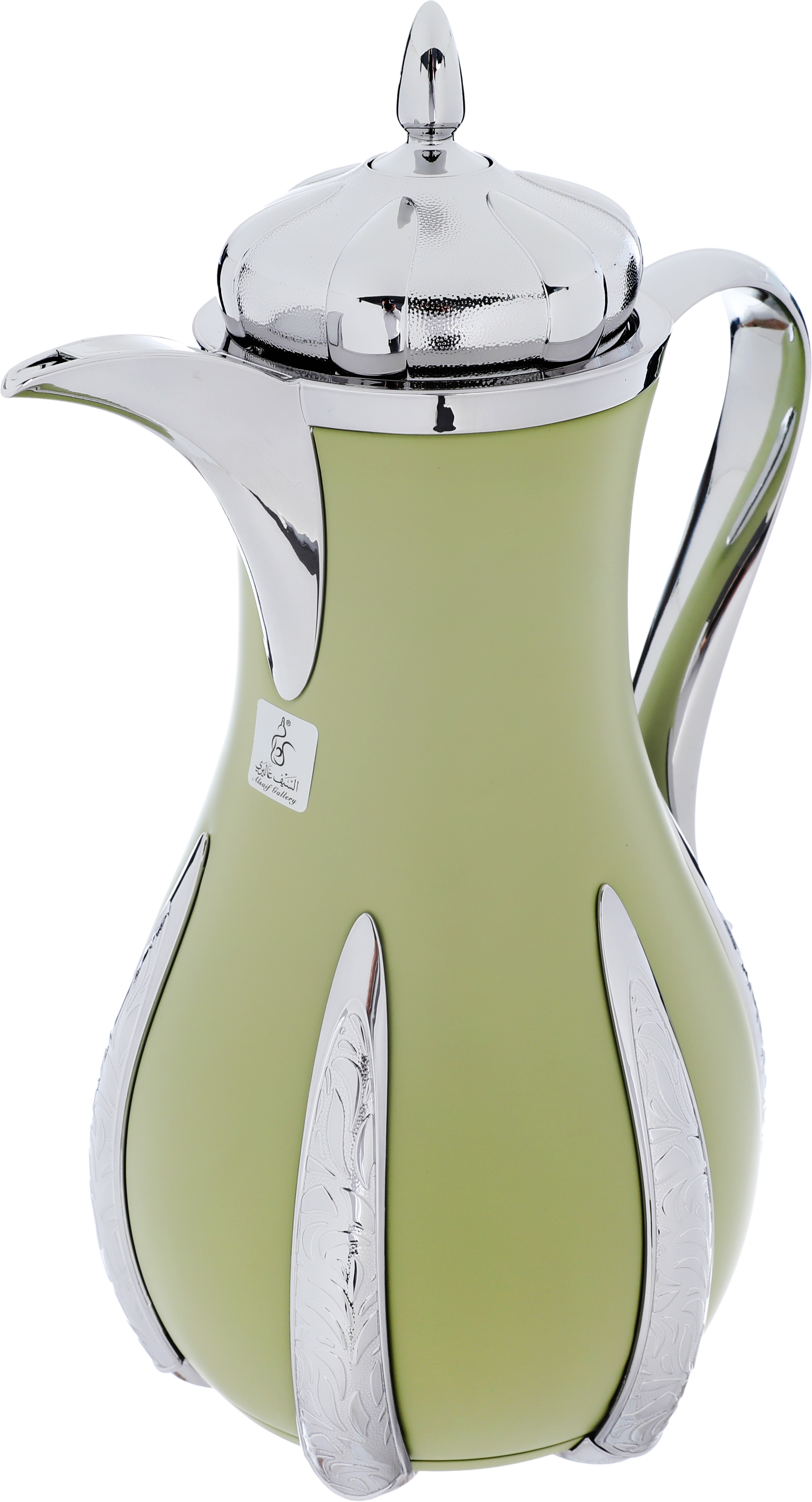 Al Saif Gallery Sana thermos set, 1 liter, thermal glass inner container, steel outer shell - light green product image 6