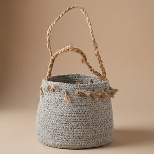 Al Saif Gallery Wicker Storage Basket, 10 cm - Grey product image