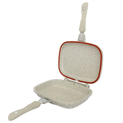 مقلاة جرانيت روكي، 30 سم، بوجهين - بيج product image 4