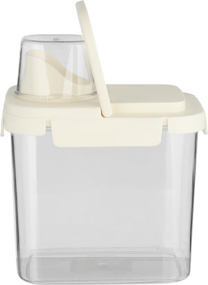 Al Saif Gallery Plastic Container, 1.5 Liters, Lid, 16X11X15 Cm - Cream  Clear product image 2