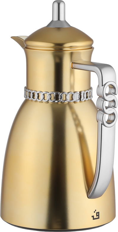 طقم ترامس بيان السيف غاليري، 0.7 / 1 لتر، 2 قطعة، حافظة داخلية زجاج حراري، يد فضي - ذهبي مطفي product image 7