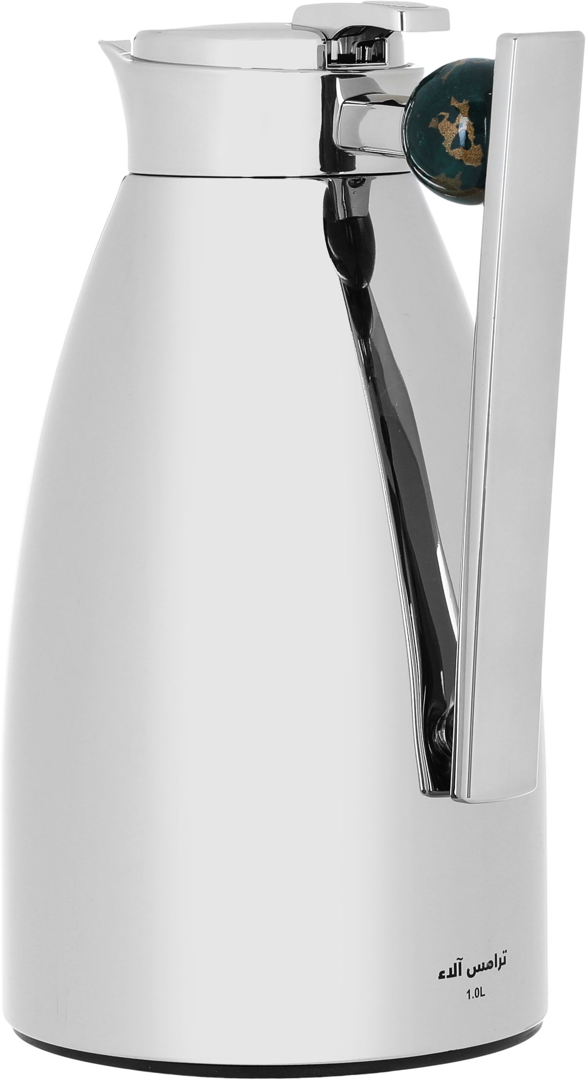 Al Saif Gallery Alaa thermos set, 1/1 liter, two pieces, thermal glass inner container, steel outer shell - `Silver product image 7
