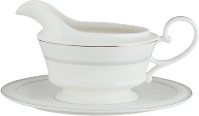 طقم تقديم سفرة بورسلان السيف غاليري، 166 قطعة - أبيض ذهبي product image 16