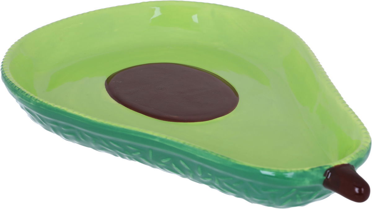 Al Saif Gallery Porcelain Serving Plate, 24.9 x 14.5 x 2.5 cm, Avocado - Green product image