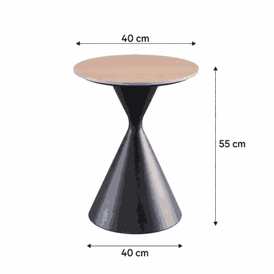 طقم طاولات سيراميك و معدن، 7 قطع - بنى product image 4