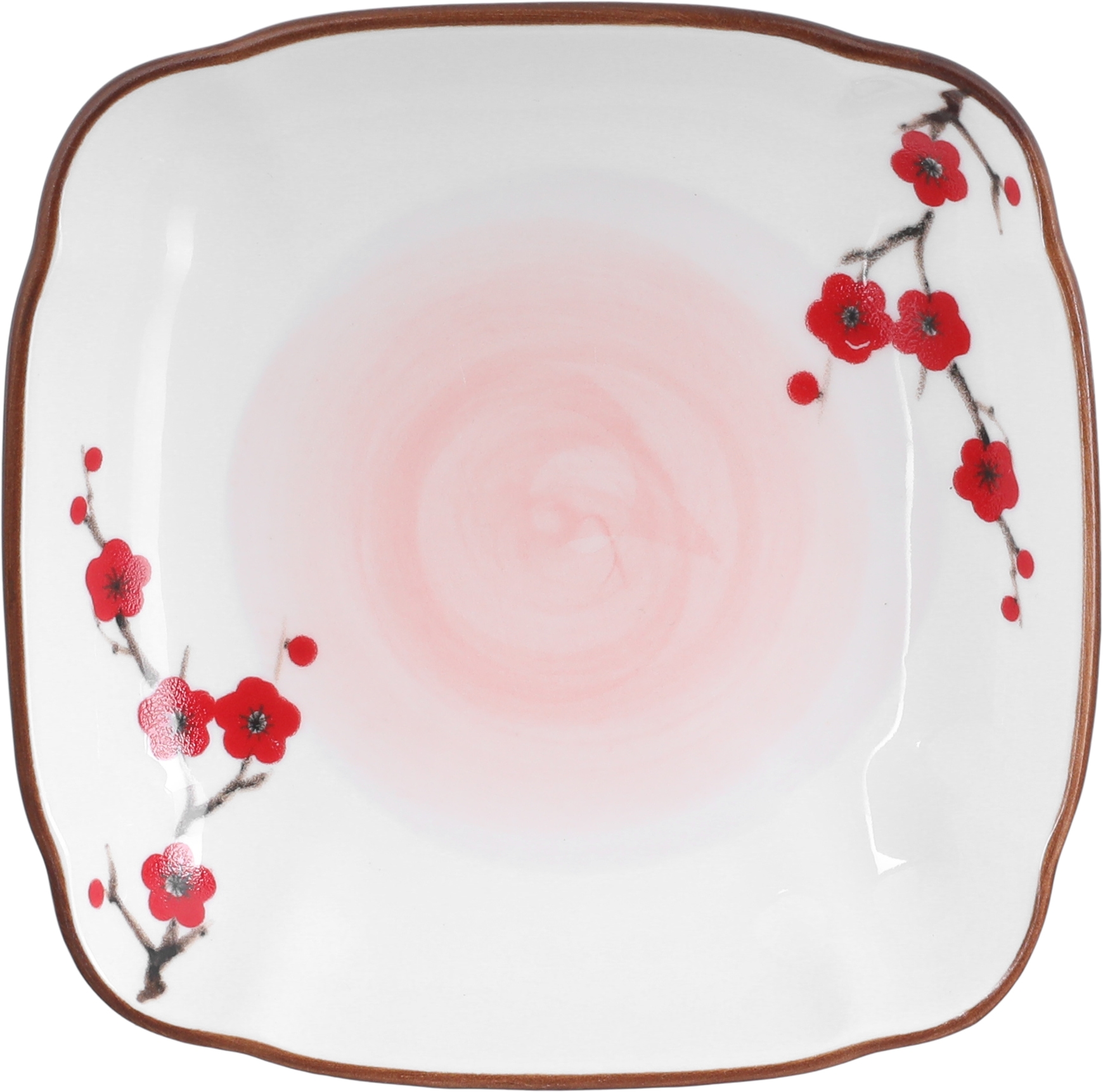 Al Saif Gallery Porcelain Sweet Plate, 13.97 cm - White Brown product image