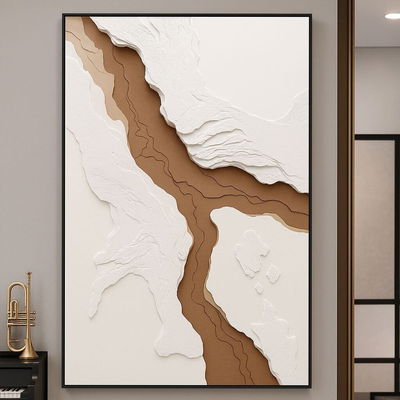 لوحة جدارية كانفس يدوي مع طباعه، 140×90 سم، اطار اسود - متعدد الالوان product image 3