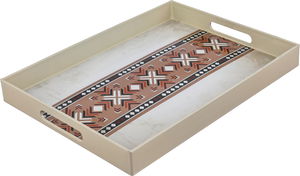 Al Saif Gallery Plastic Serving Tray, 40×30×4 cm, Rectangular - Multicolor product image 2