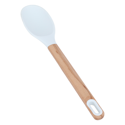 ملعقة خدمة سيليكون السيف غاليري، يد خشب - أبيض product image 2