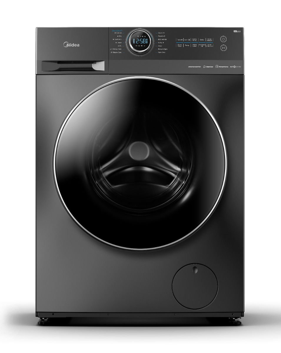 Midea Mf200W100Wtsa Automatic Washing Machine, Front Load, 10 Kg, 1400 Rpm, 14 Programs - Silver product image 1