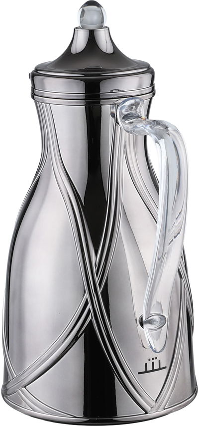 طقم ترامس طيف السيف غاليري، 0.7 / 1 لتر، 2 قطعة، خامة داخلية زجاج، يد شفاف، غطاء ضغاط - أسود مطفي product image 3