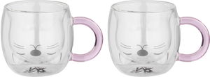 Al Saif Gallery glass cup set, 260 ml, 2 pieces - clear product image