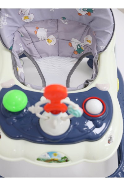 مشاية اطفال فان مومونت، قابلة للتعديل، مزودة بألعاب - ازرق product image 2