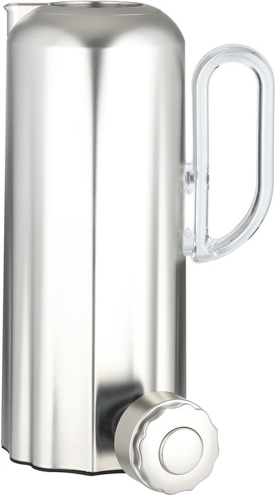 طقم ترامس نجدية السيف غاليري، 1 / 1 لتر، 2 قطعة، حافظة داخلية زجاج، يد شفاف، ضغاط - فضي مطفي product image 5