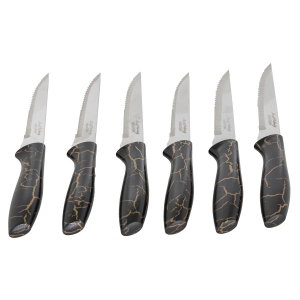 Al Saif Gallery Steel Knife Set, 6 Pieces - Black product image 2