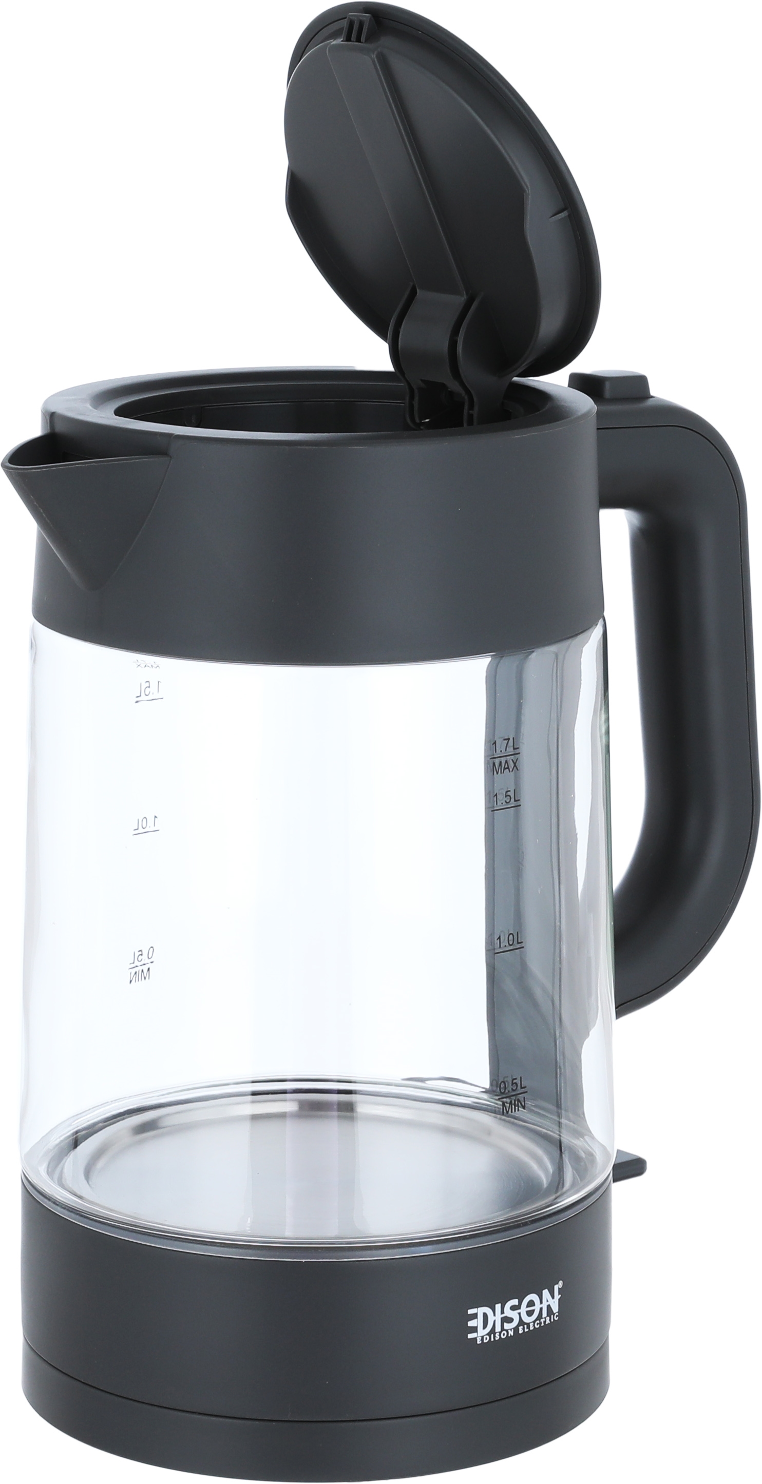 غلاية مياه كهربائية زجاج إديسون، 1.7 لتر، 2200 واط، K727NN - شفاف رمادي غامق product image 3