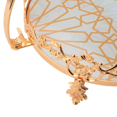Al Saif Gallery Steel Hala Holder, Round - Gold product image 3