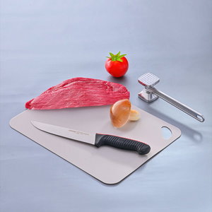 سكين لحم أستيل بيرجي، 8 بوصة، يد بلاستيك - اسود احمر product image 2
