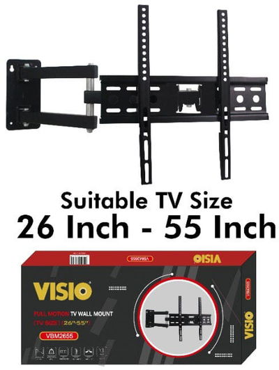 حامل تلفزيون حائط متحرك معدن فيسيو، 26-55 بوصة، VBM2655 - اسود product image 2