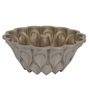 Rocky Aluminum Cake Mold, 25.8x25.8x10 cm, Rose - Dark Gold product image 2
