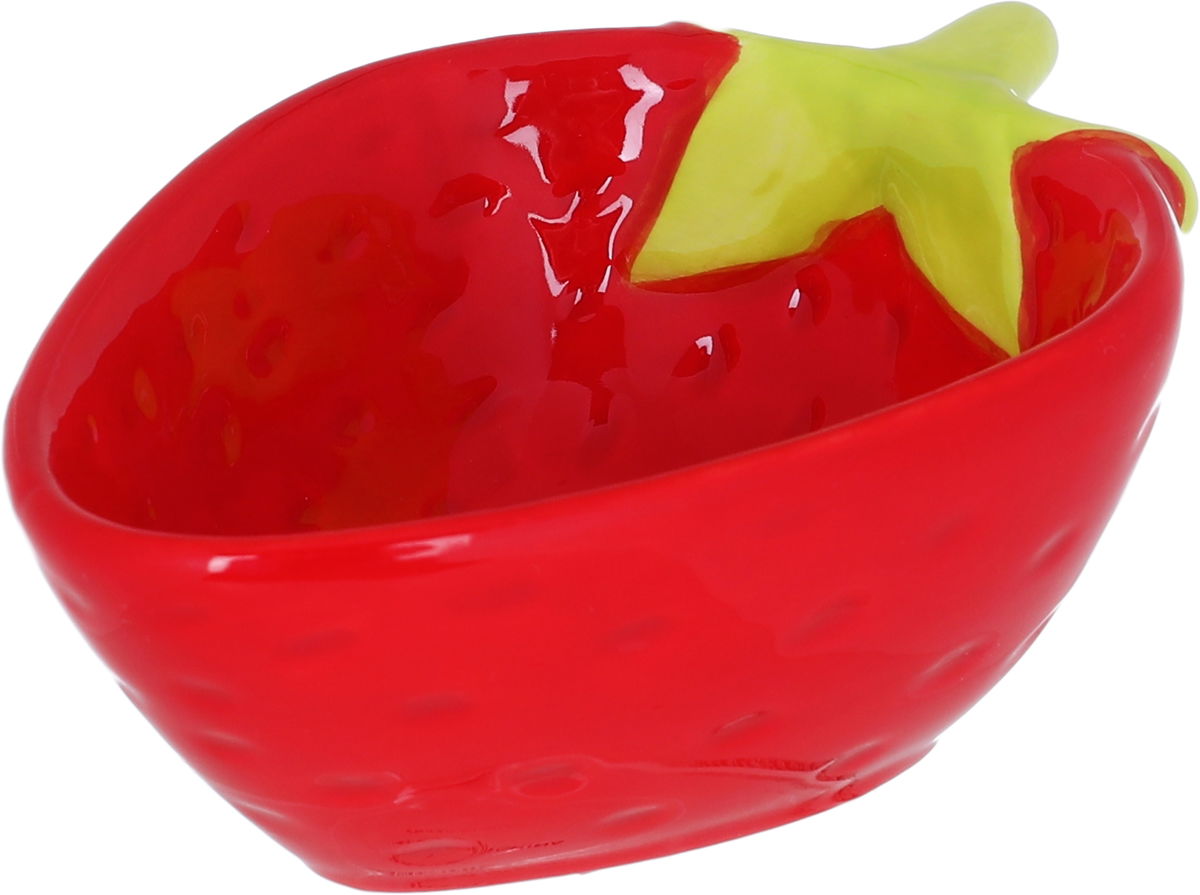 Al Saif Gallery Porcelain Deep Serving Plate, 19 x 10.4 x 4.8 cm, Strawberry Shape - Red product image 1