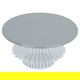 Al Saif Gallery steel serving stand, 12 x 25 x 25 cm, round, flat - white product image 2