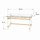 طقم طاولات زجاج و ستيل و اكرليك، 5 قطع - شفاف ذهبي product image 3
