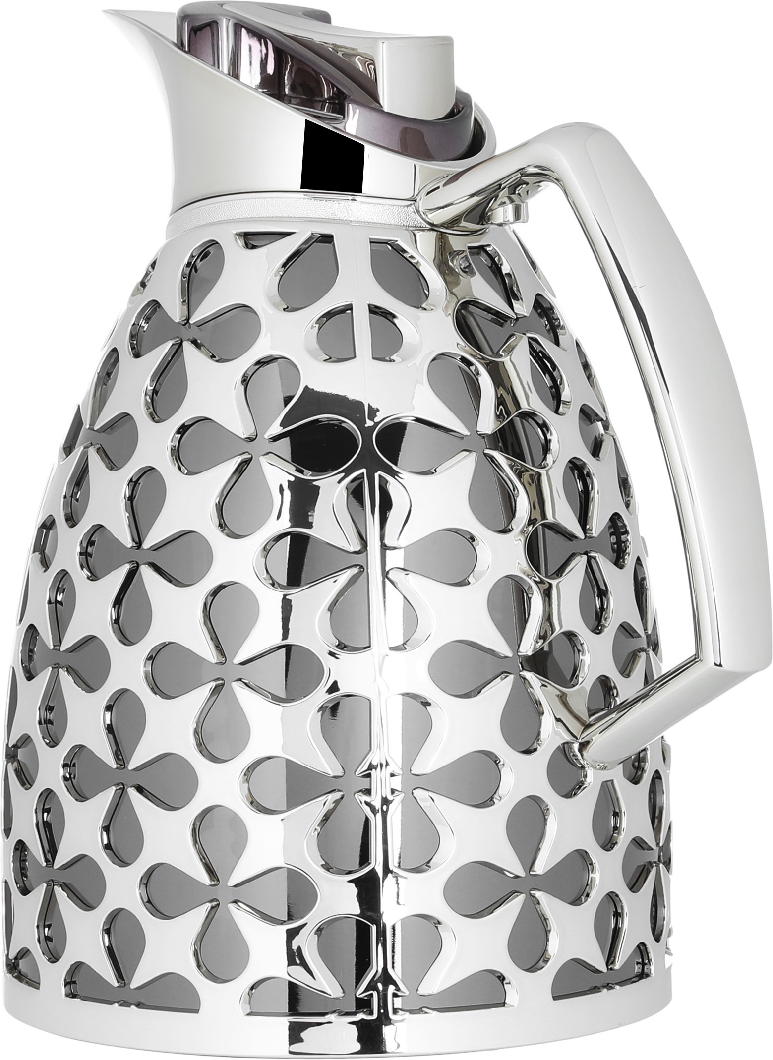 Al Saif Gallery Andalusia thermos set, 0.75/1 liter, glass inner container, plastic outer shell - black and silver product image 3