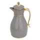 Al Saif Gallery Nahla thermos set, 2 pieces, 1 liter, glass inner shell, plastic outer shell - dark gray product image 3
