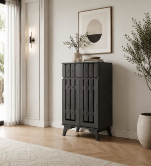 Modern MDF wooden buffet, 100×60×40 cm - dark gray product image