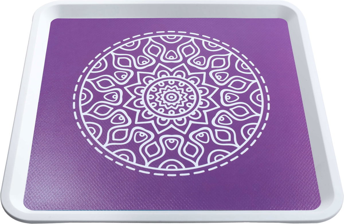 Al Saif Gallery Plastic Serving Tray, 32 cm, Square - Purple product image