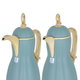 Al Saif Gallery thermos set, two pieces, 1 liter, glass inner container, plastic outer shell - dark green product image 2