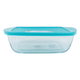 Glass oven tray with Pyrex lid, 25 x 22 cm, square - transparent product image 2