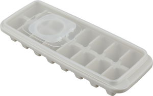 علبة مكعبات ثلج بلاستيك السيف غاليري، بغطاء، 30x11x4.5 سم - اوف وايت product image