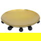 Al Saif Gallery Black Steel Serving Stand with Ball Legs, 38 x 38 x 9 cm, Round - Gold product image 2