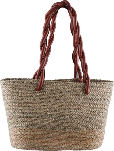 شنطة خوص السيف غاليري، 42x16x36 سم - بيج بني product image 1