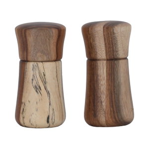 طقم ممالح بمطحنة خشب السيف غاليري، قطعتين - بني product image 2