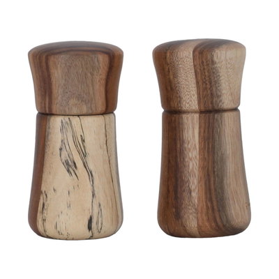 طقم ممالح بمطحنة خشب السيف غاليري، قطعتين - بني product image 2