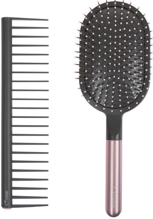 Cherry & Berry Detangling Comb Set, 2 Pieces, CB-A06 - Black & Pink product image