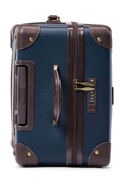 Limra LMA-6081 Artificial Leather Travel Suitcase, 20 Inch, 4 Wheels, 360 Degree Rotating - Blue Brown product image 4