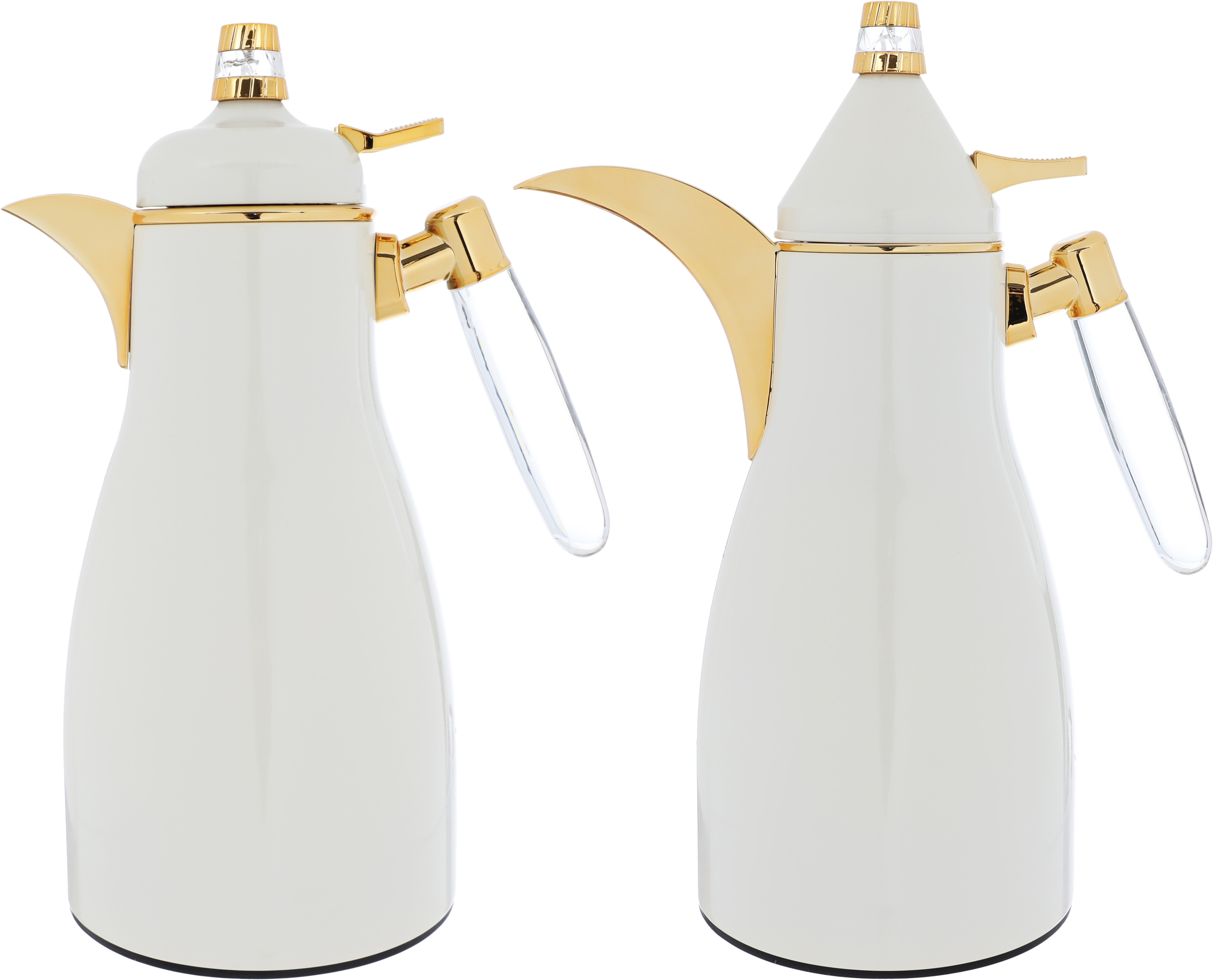 Al Saif Gallery Maimouna thermos set, two pieces, 1/1 liter, thermal glass inner shell, steel outer shell - pearl product image