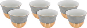 Al Saif Gallery Porcelain Coffee Cup Set, 6 Pieces, 80 ml - Light Grey product image