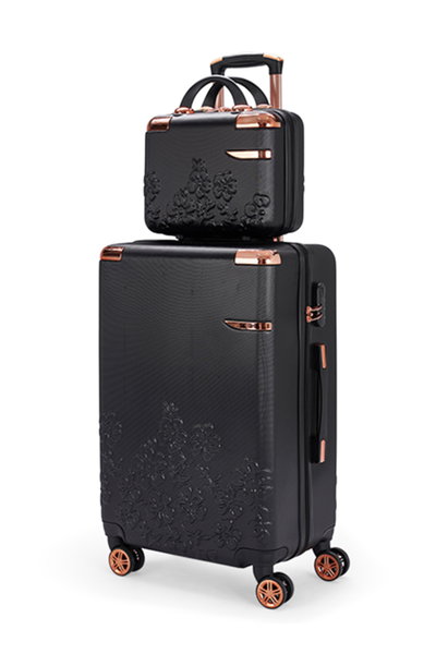 طقم شنط سفر ABS ليمرا، 5 مقاسات، 4 عجلات، زاويه 360 درجة، LMA-16090 - أسود product image 2