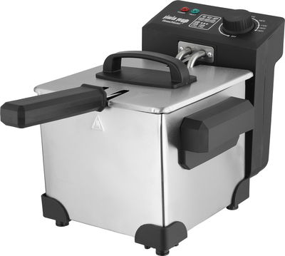 قلاية زيت كهربائية هوم ماستر، 1000 واط 1.5 لتر، HM-520 - فضي اسود product image 2