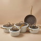 طقم قدور جرانيت روكي، 9 قطع، غطاء زجاجي - بيج product image 1