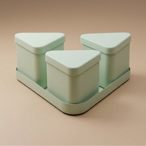 طقم علب مع طوفرية حديد السيف غاليري، 11×23×26 سم، 4 قطع - بيج product image