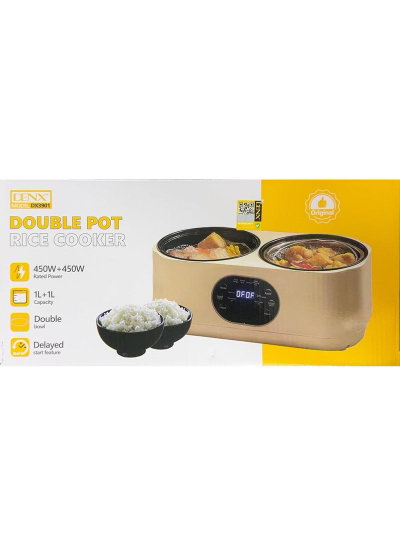 جهاز طهي دينكس، 450+450 واط، 1+1 لتر، DX3901 - بيج product image 4