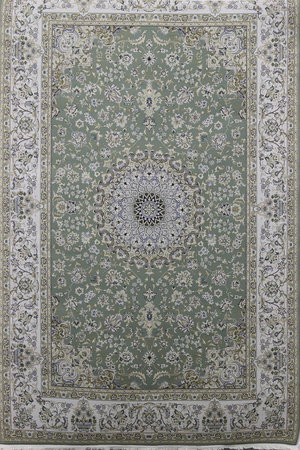 سجاد بشاير مخمل بوليستر مطبوع القفاري، 1.65×2.60 متر - أخضر فاتح product image