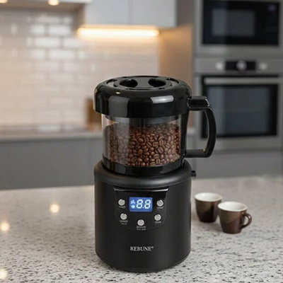 محمصة قهوة ريبون، 1800 واط، 100 جرام، شاشة ديجيتال، RE-2-126 - اسود product image 2